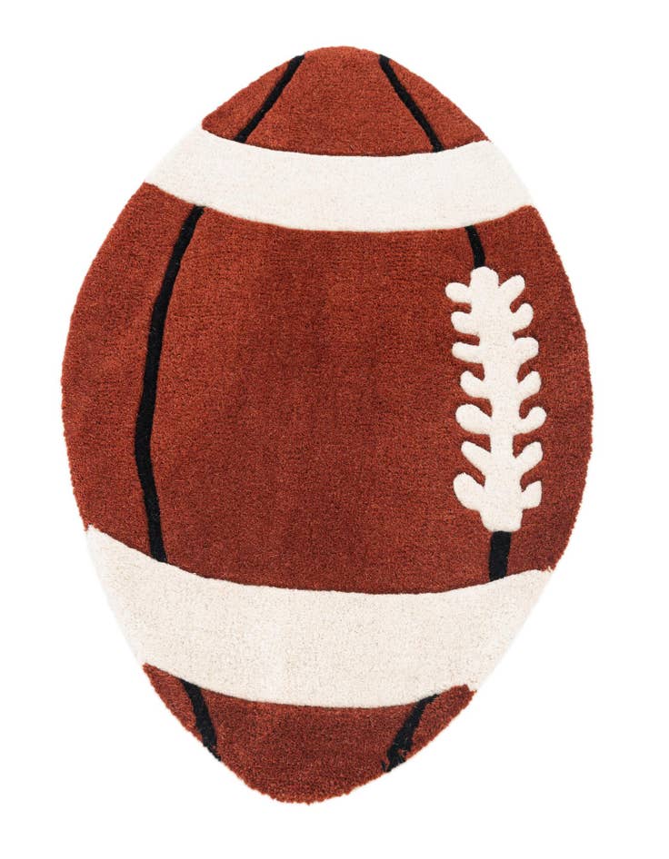 Detail image of  1' 8 x 2' 9 Playtime Kids Wool Oval Rug