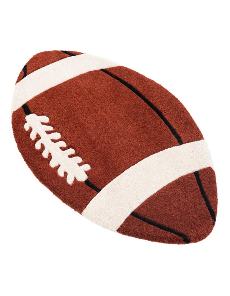 Detail image of  1' 8 x 2' 9 Playtime Kids Wool Oval Rug