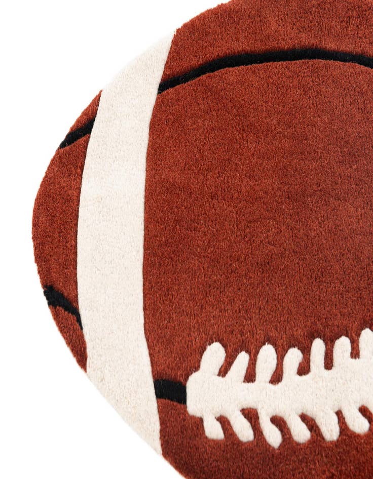 Detail image of  1' 8 x 2' 9 Playtime Kids Wool Oval Rug