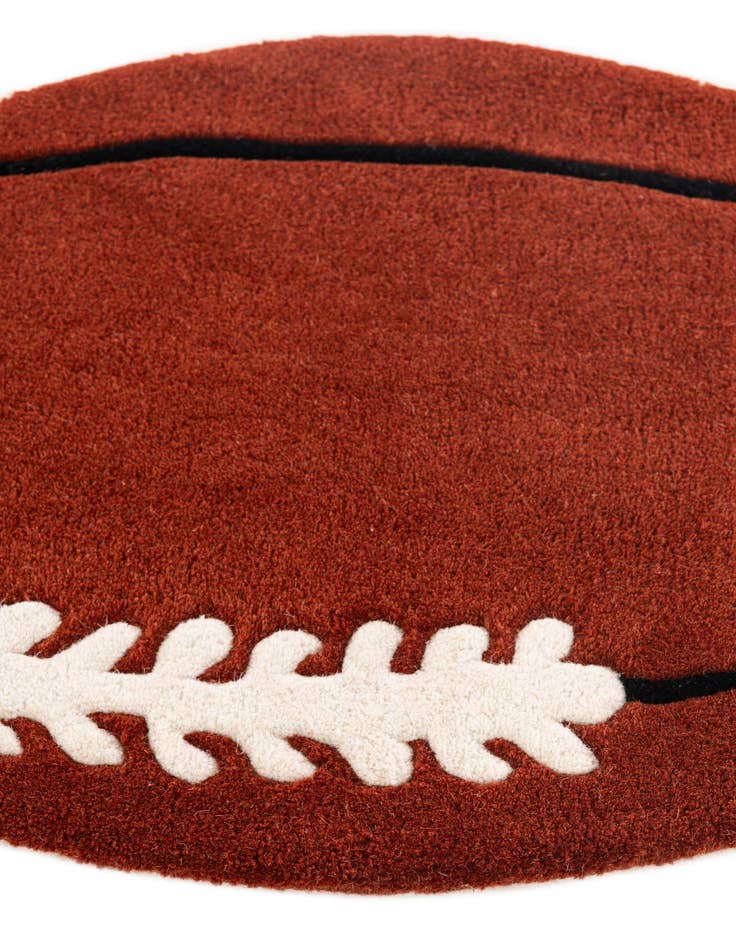 Detail image of  1' 8 x 2' 9 Playtime Kids Wool Oval Rug