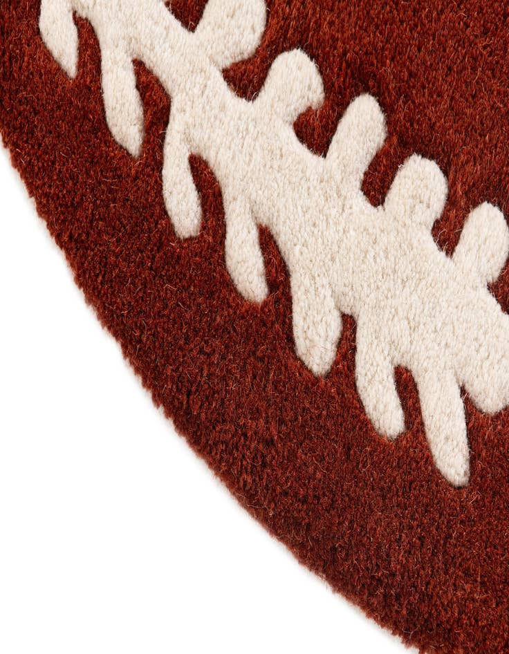 Detail image of  1' 8 x 2' 9 Playtime Kids Wool Oval Rug