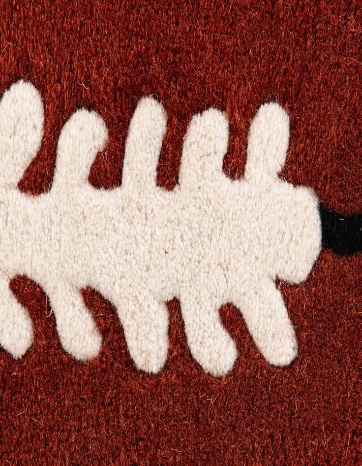 Detail image of  1' 8 x 2' 9 Playtime Kids Wool Oval Rug