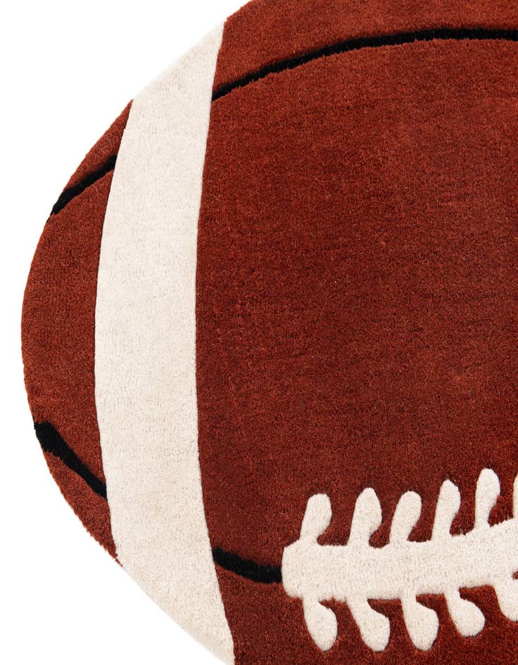 Detail image of  2' 4 x 4' Playtime Kids Wool Oval Rug