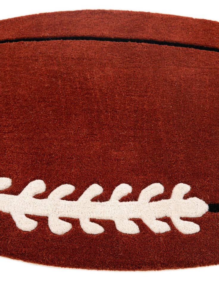 Detail image of  2' 4 x 4' Playtime Kids Wool Oval Rug