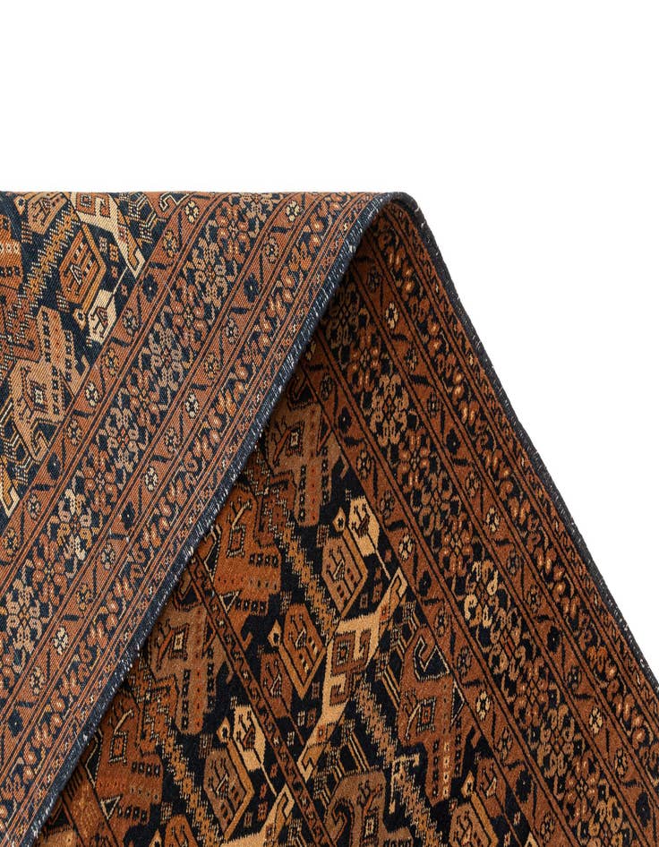 Detail image of  4' x 6' 2  Hand Knotted Afghan Akhche Wool Rug