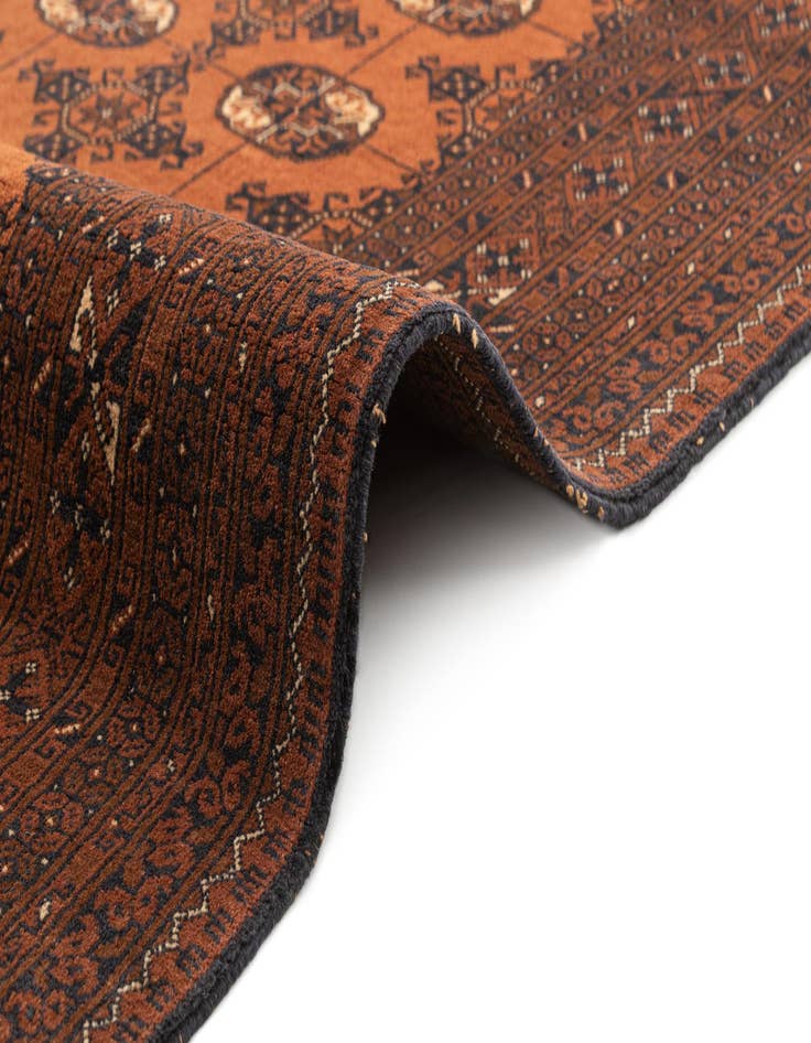 Detail image of  3' 10 x 6'  Hand Knotted Afghan Akhche Wool Rug