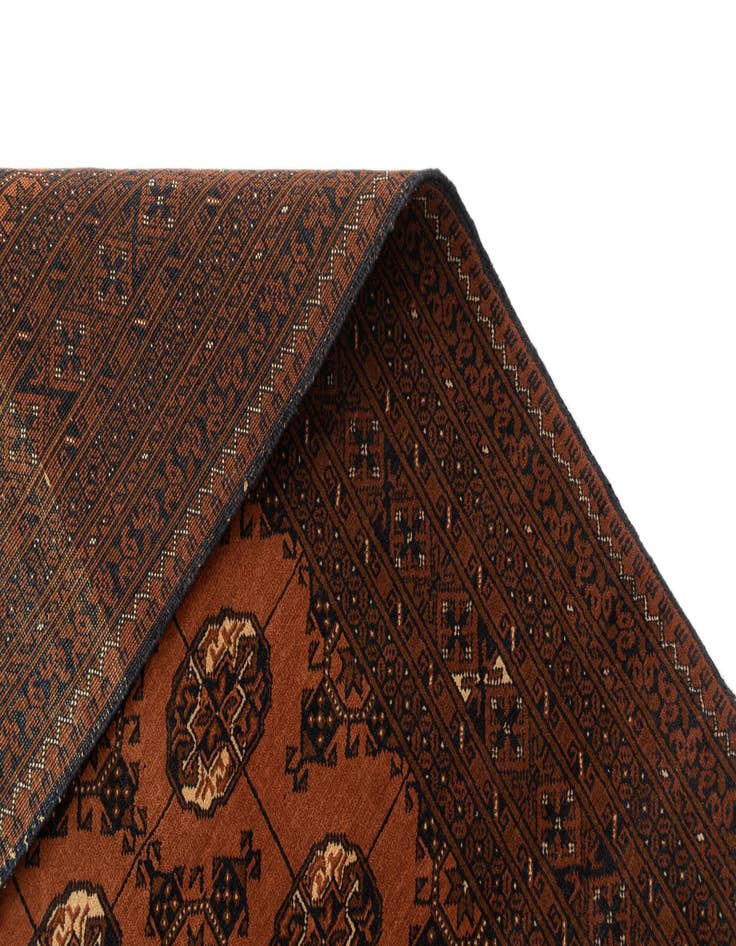 Detail image of  3' 10 x 6'  Hand Knotted Afghan Akhche Wool Rug