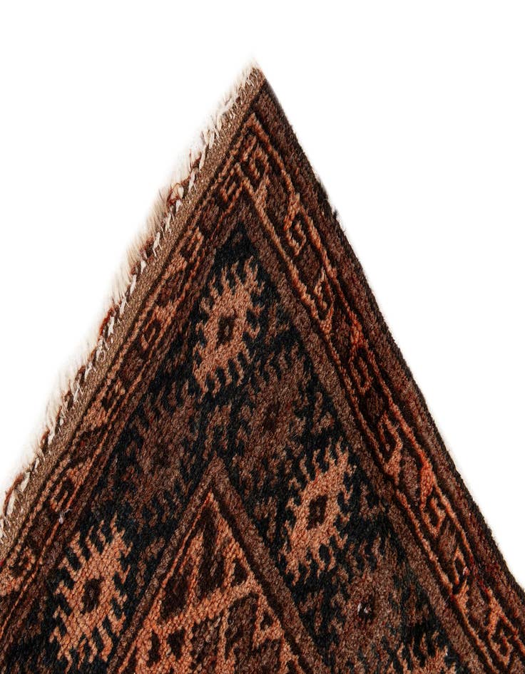 Detail image of  4' 4 x 7'  Hand Knotted Afghan Ersari Wool Rug