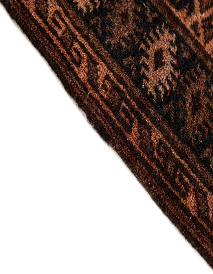 Detail image of  4' 4 x 7'  Hand Knotted Afghan Ersari Wool Rug