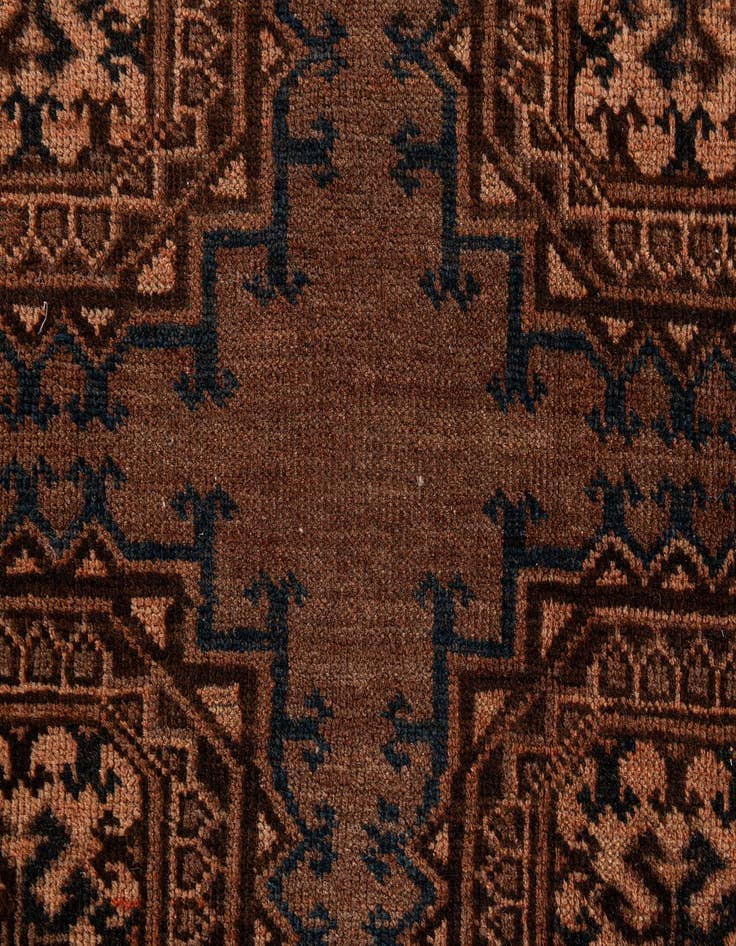 Detail image of  4' 4 x 7'  Hand Knotted Afghan Ersari Wool Rug