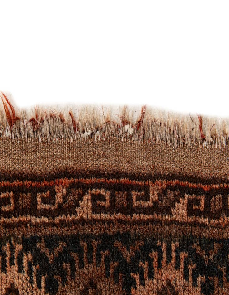 Detail image of  4' 4 x 7'  Hand Knotted Afghan Ersari Wool Rug