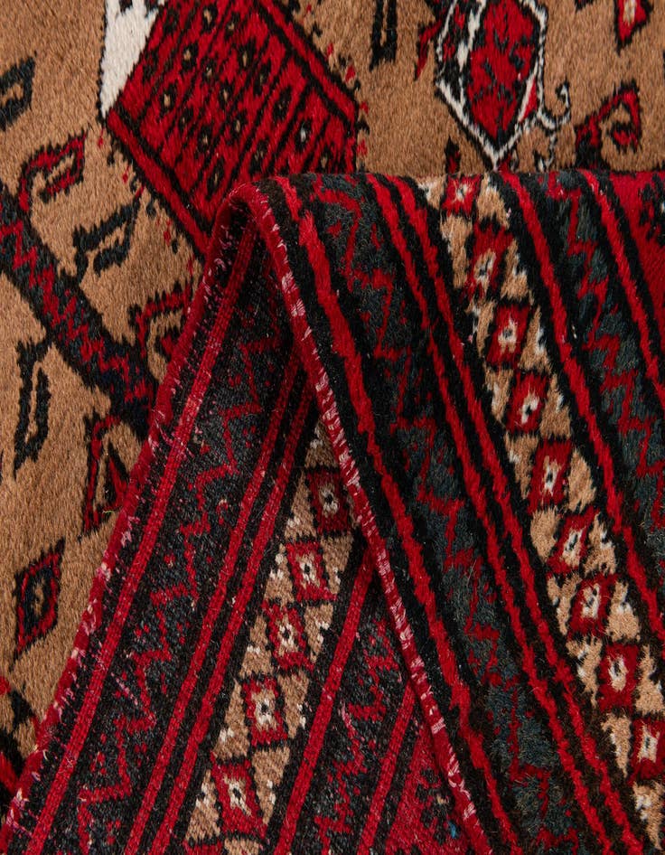Detail image of  2' 9 x 4' 4  Hand Knotted Afghan Ersari Wool Rug