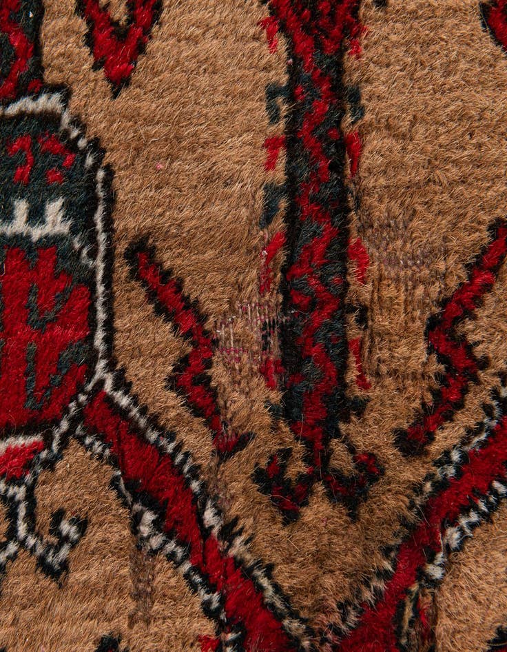 Detail image of  2' 9 x 4' 4  Hand Knotted Afghan Ersari Wool Rug