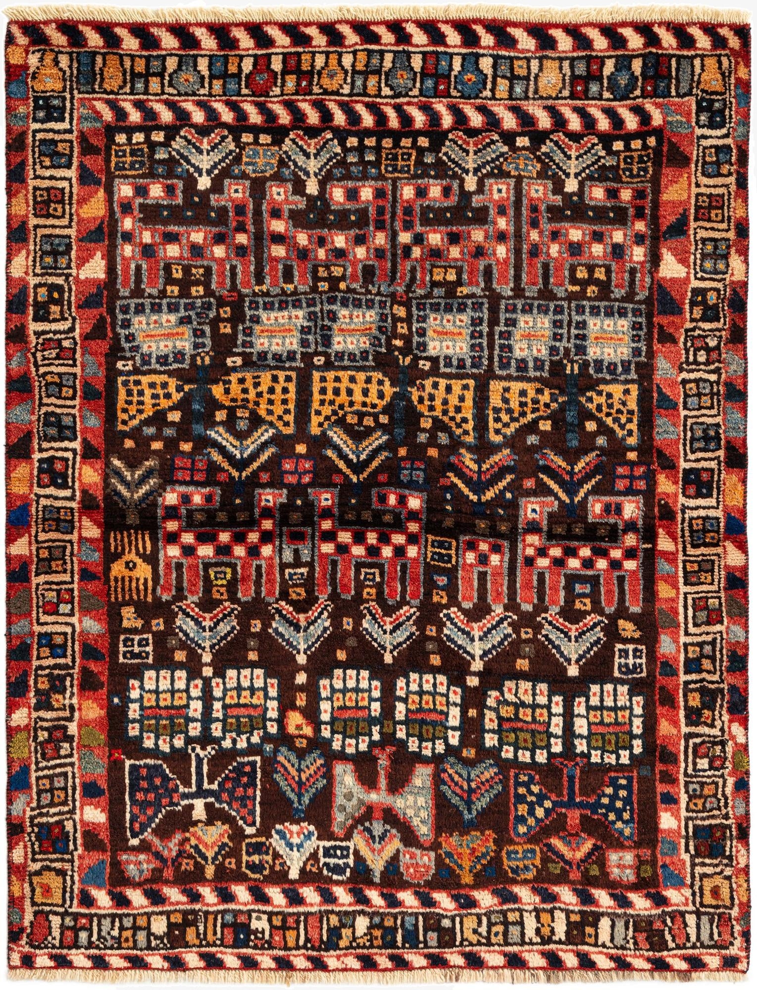  3' 10 x 5' 1 Afshar Wool Rug