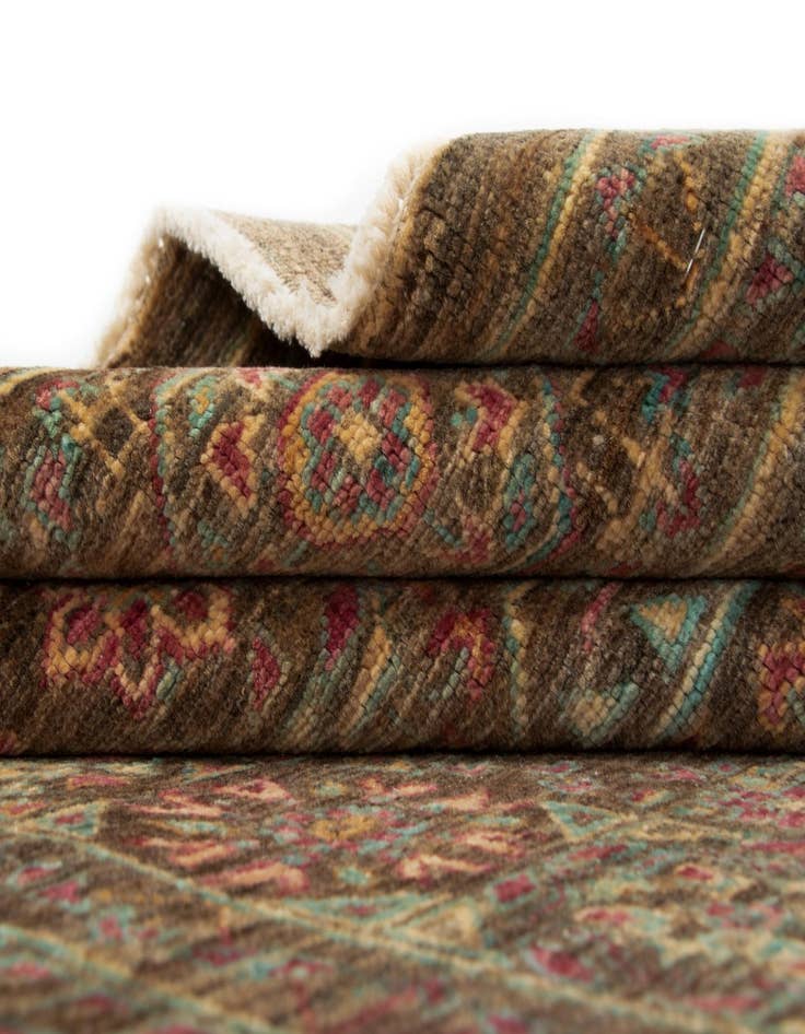 Detail image of  4' 11 x 6' 5  Hand Knotted Amina Wool Rug