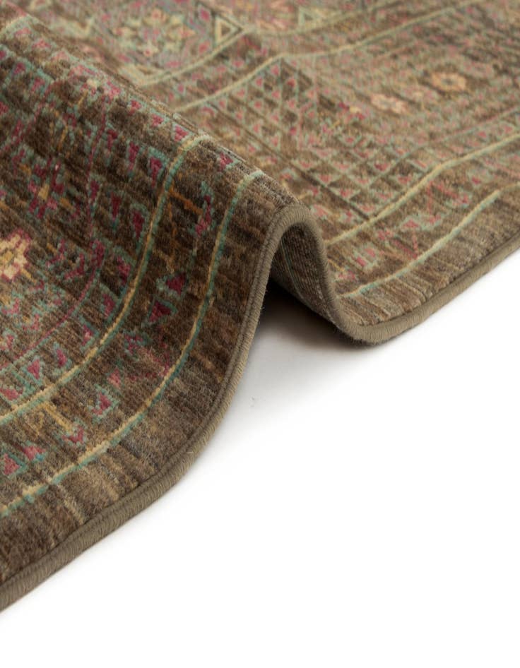 Detail image of  4' 11 x 6' 5  Hand Knotted Amina Wool Rug