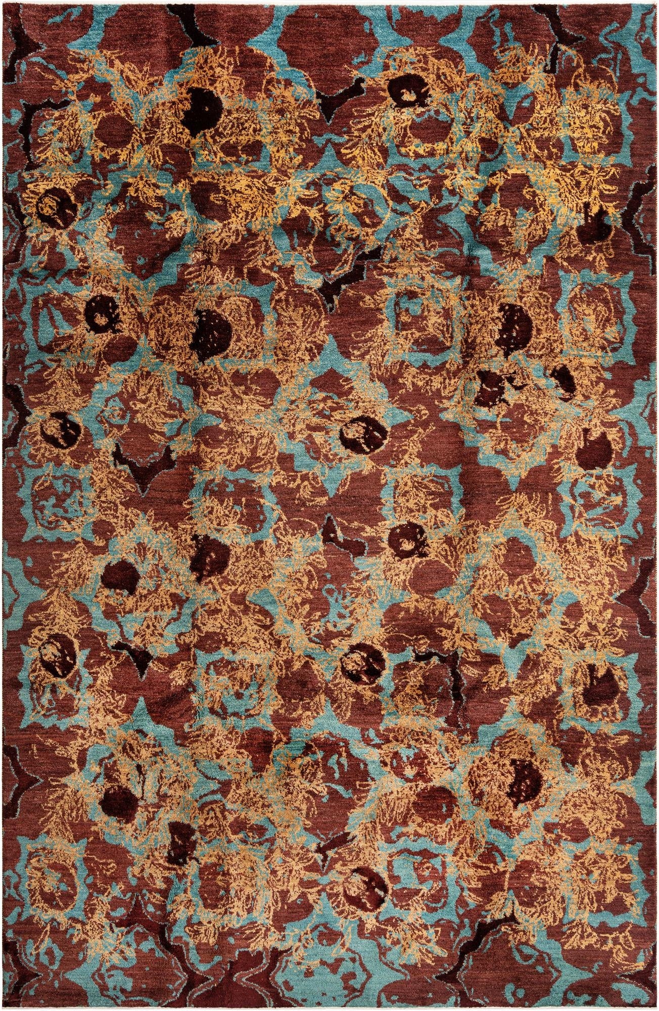  6' 2 x 9' 6  Hand Knotted Anar Rug