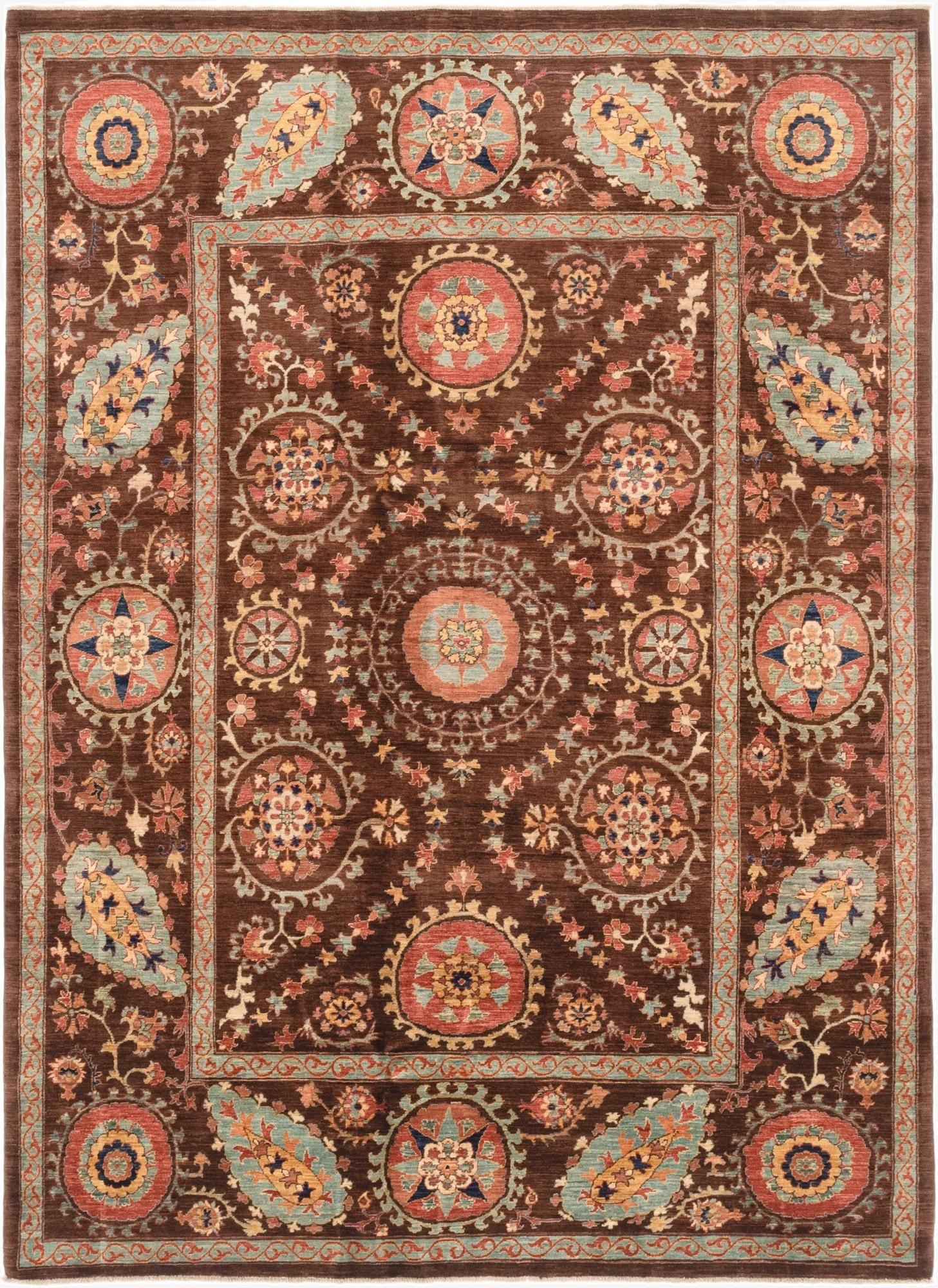  6' 7 x 9' 1  Hand Knotted Ariana Ziegler Oriental Rug