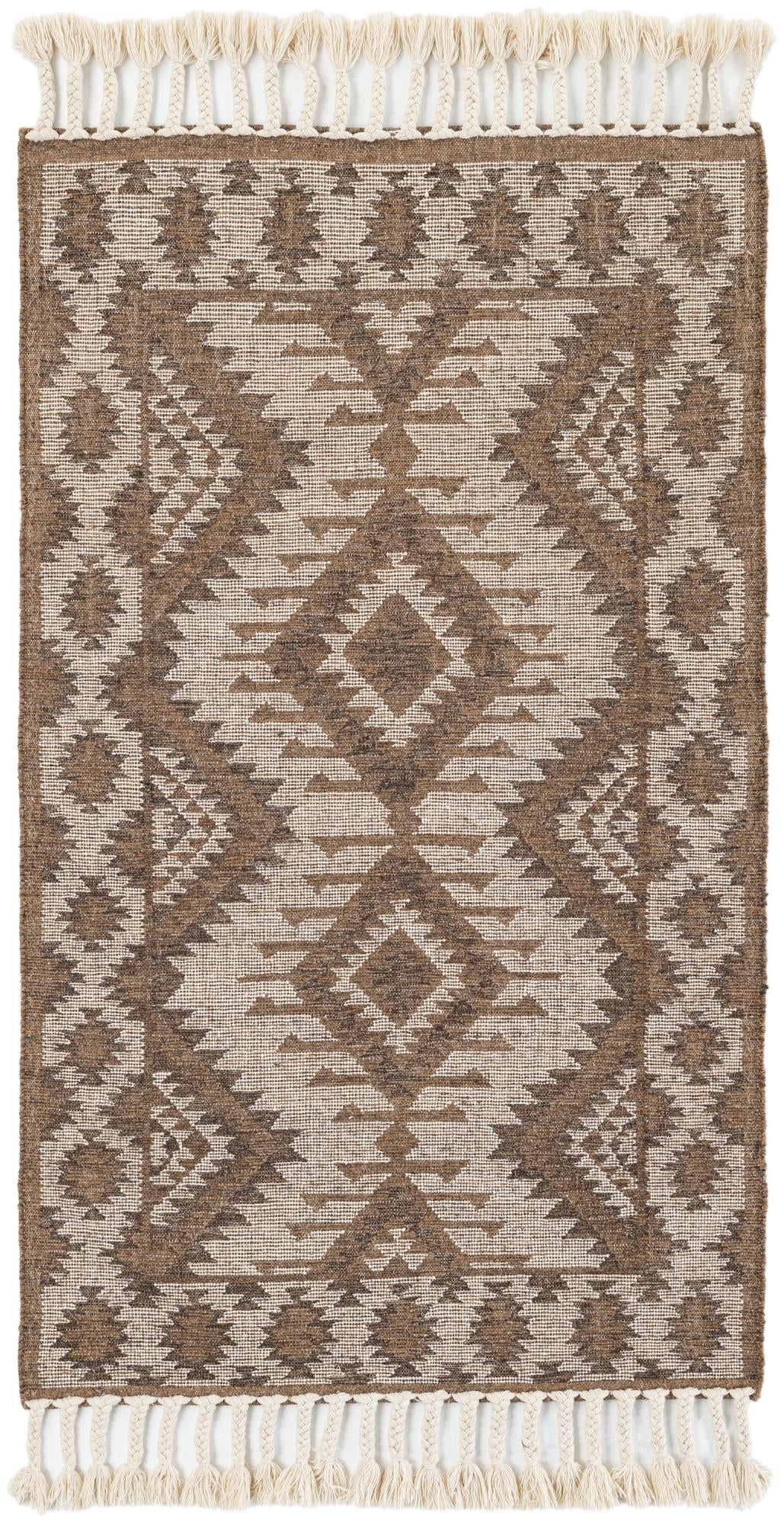 Brown 4' x 6' 10 Hand Woven Arizona Wool Rug | Rugs.com