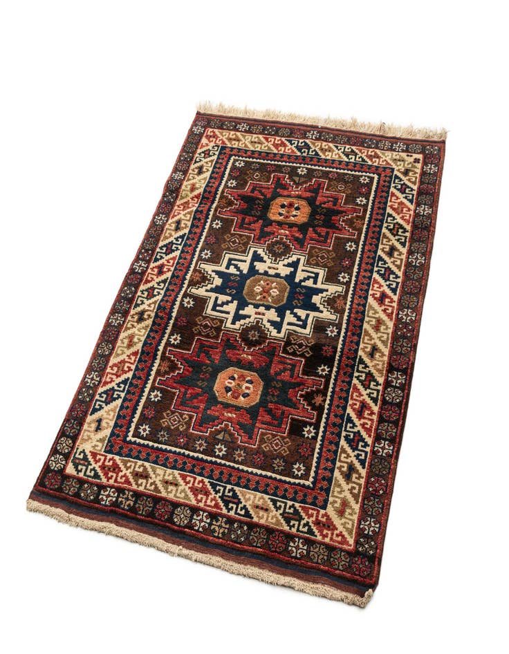 Detail image of  4' x 5' 5  Hand Knotted Balouch Oriental Wool Rug