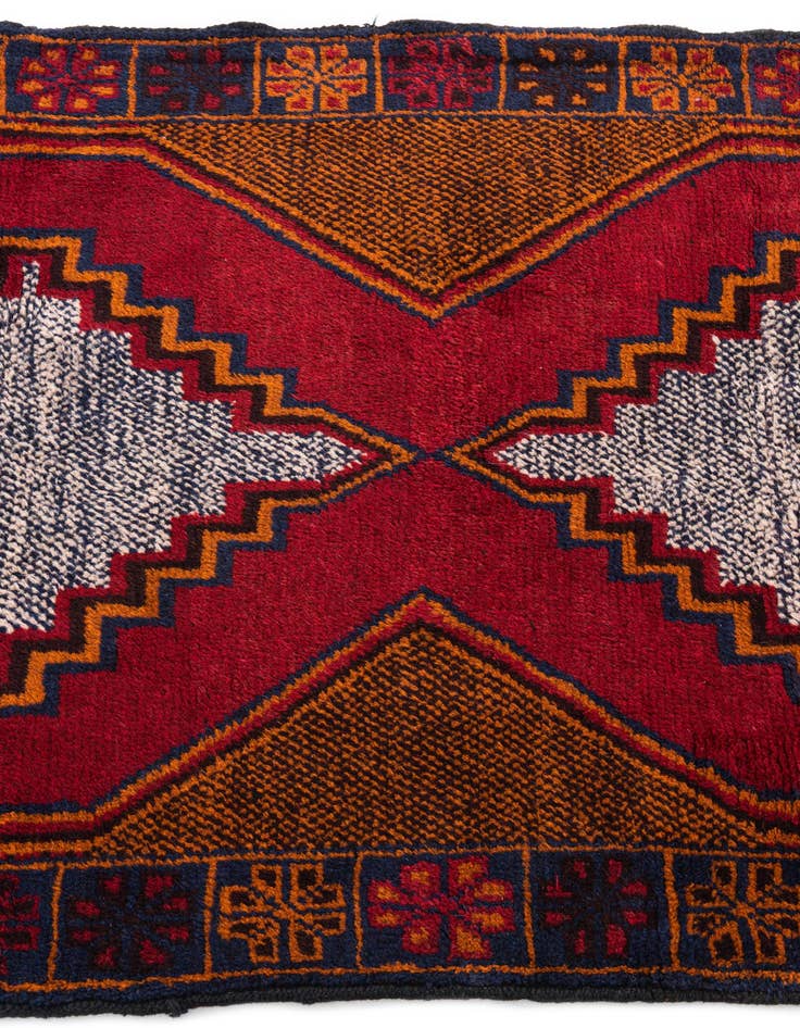 Detail image of  3' x 4' 10  Hand Knotted Balouch Persian Wool Rug