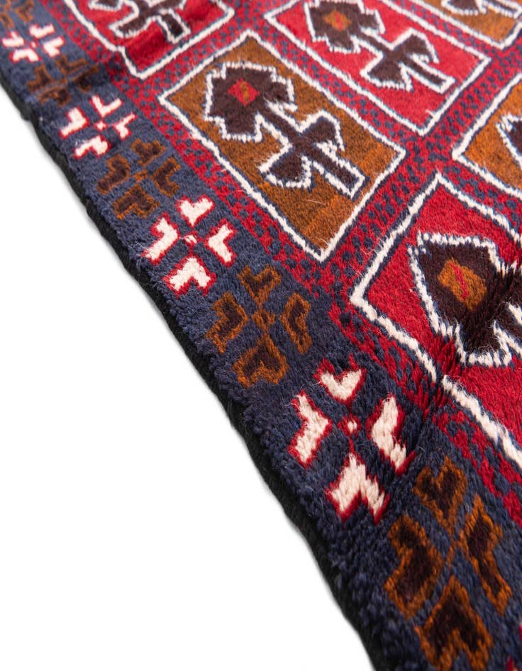 Detail image of  2' 10 x 4' 6  Hand Knotted Balouch Persian Wool Rug
