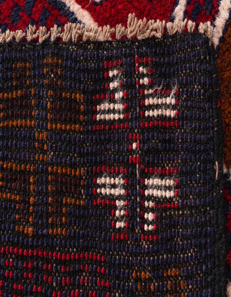 Detail image of  2' 10 x 4' 6  Hand Knotted Balouch Persian Wool Rug