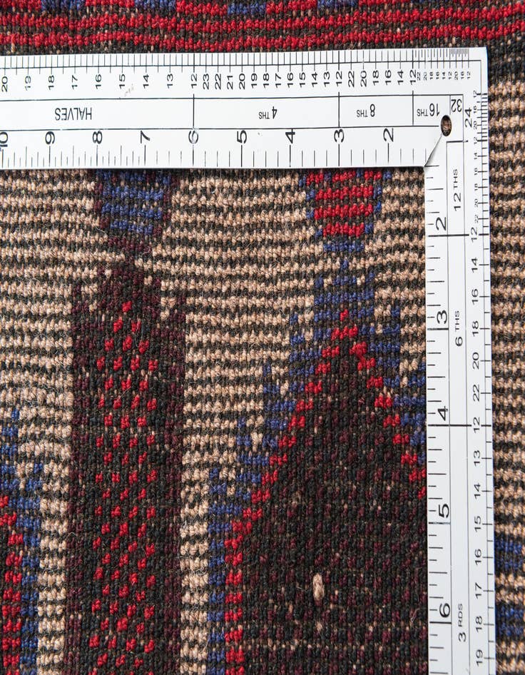 Detail image of  2' 10 x 4' 5  Hand Knotted Balouch Persian Wool Rug