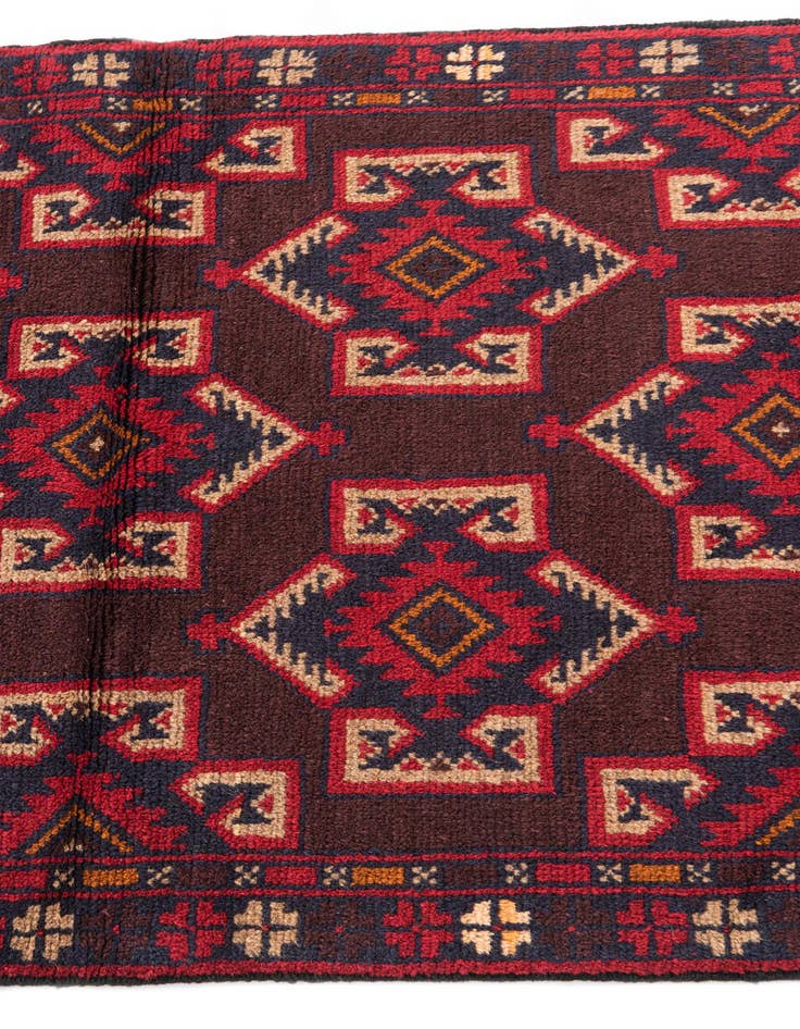 Detail image of  2' 9 x 4' 7  Hand Knotted Balouch Persian Wool Rug