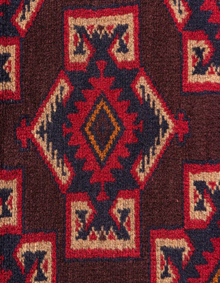 Detail image of  2' 9 x 4' 7  Hand Knotted Balouch Persian Wool Rug