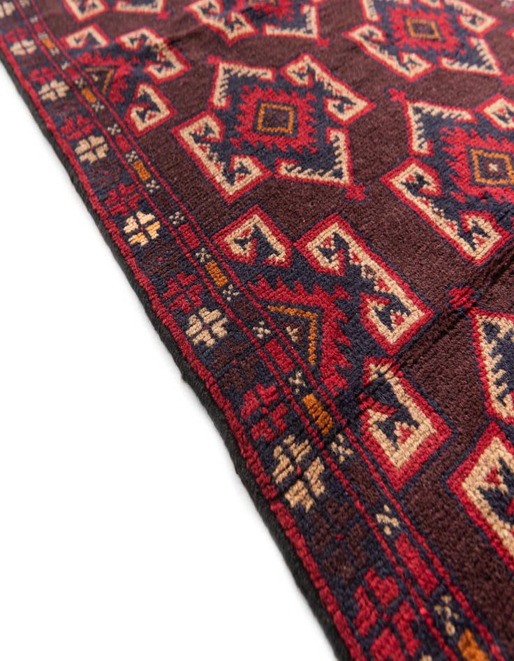 Detail image of  2' 9 x 4' 7  Hand Knotted Balouch Persian Wool Rug