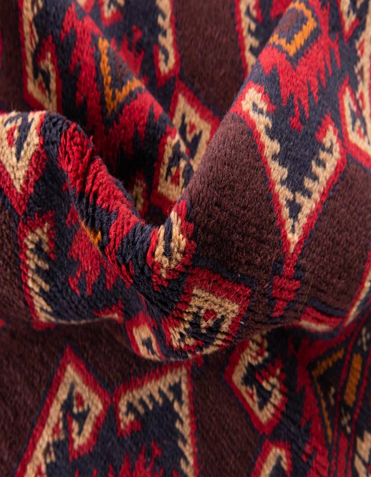 Detail image of  2' 9 x 4' 7  Hand Knotted Balouch Persian Wool Rug