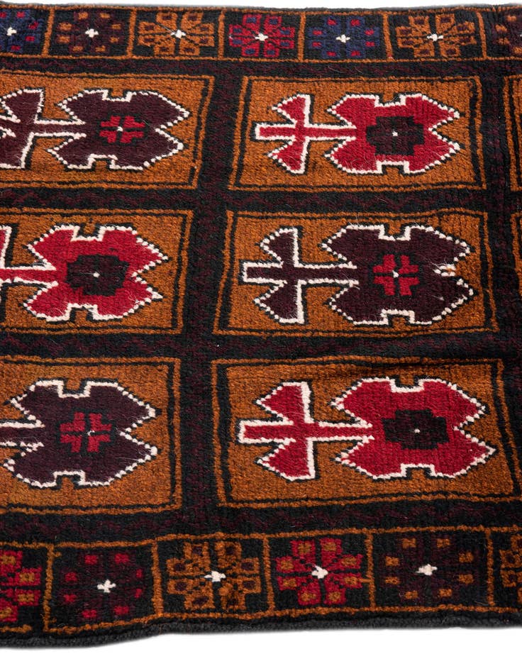 Detail image of  3' x 4' 6  Hand Knotted Balouch Persian Wool Rug