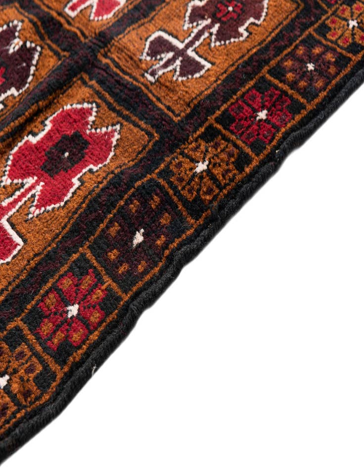 Detail image of  3' x 4' 6  Hand Knotted Balouch Persian Wool Rug