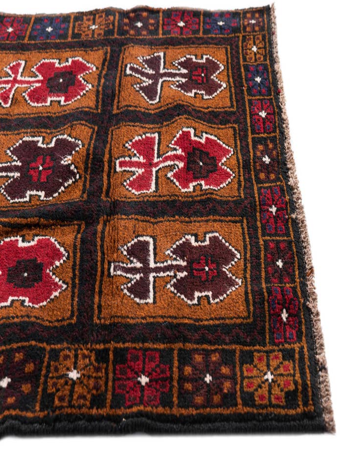 Detail image of  3' x 4' 6  Hand Knotted Balouch Persian Wool Rug