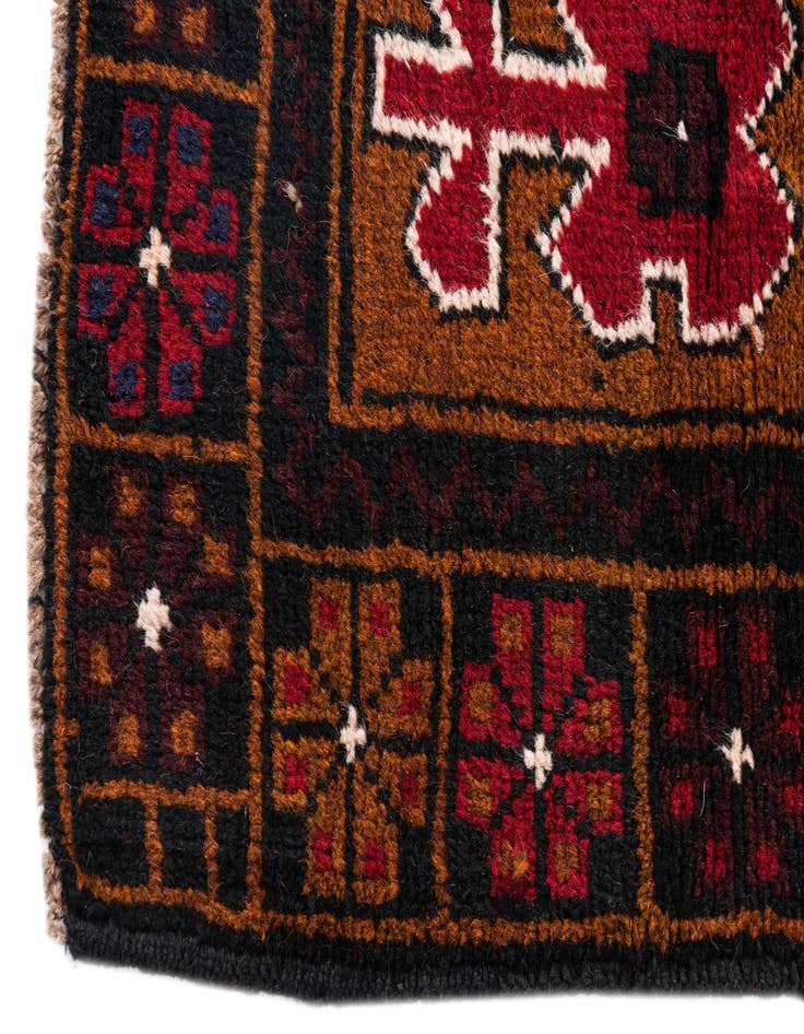 Detail image of  3' x 4' 6  Hand Knotted Balouch Persian Wool Rug