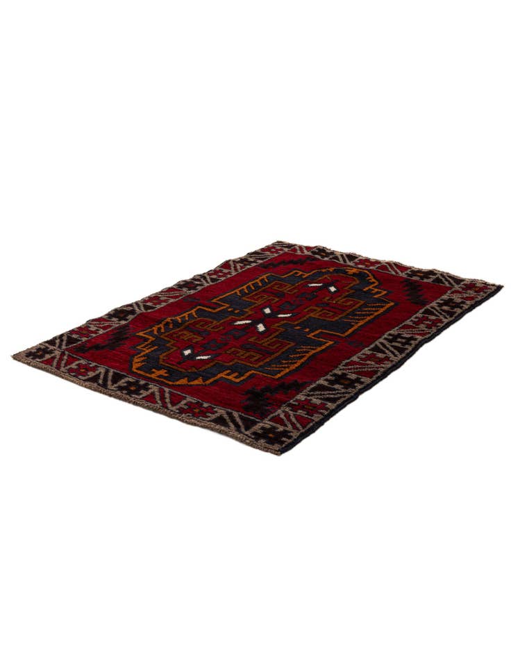 Detail image of  3' x 4' 5  Hand Knotted Balouch Persian Wool Rug