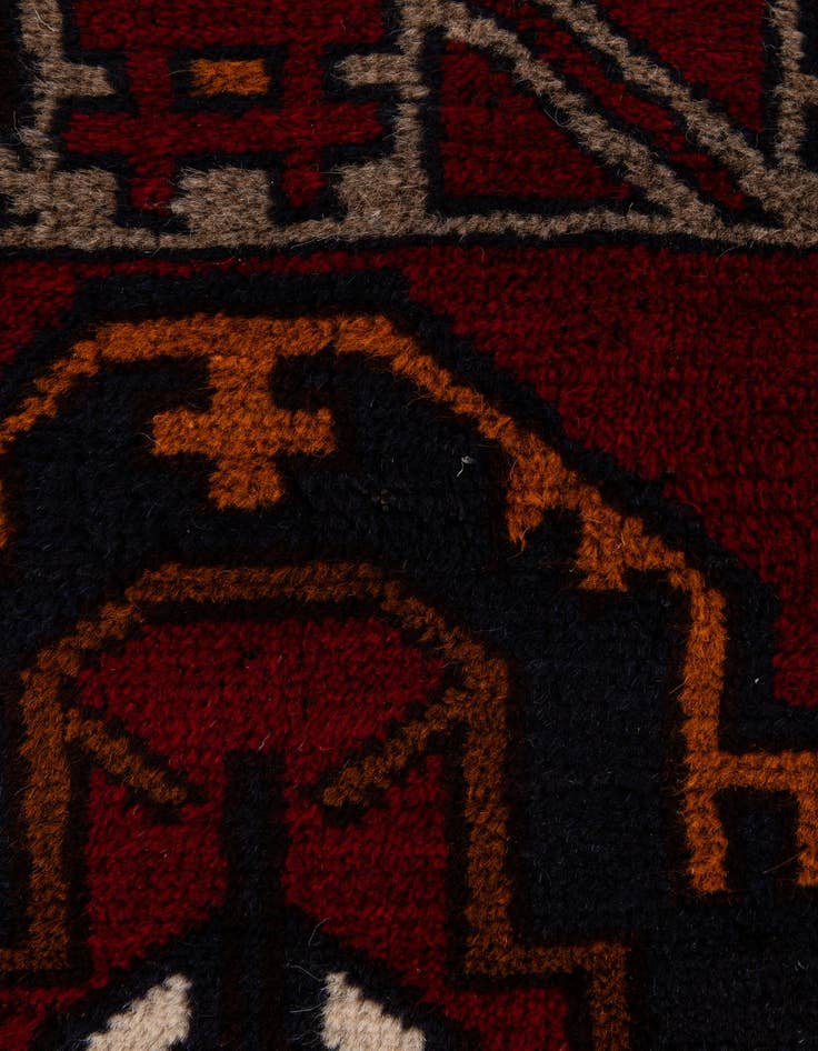 Detail image of  3' x 4' 5  Hand Knotted Balouch Persian Wool Rug