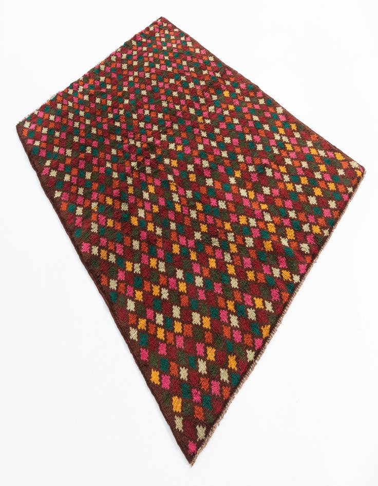 Detail image of  4' 10 x 6' 8  Hand Knotted Balouch Wool Rug