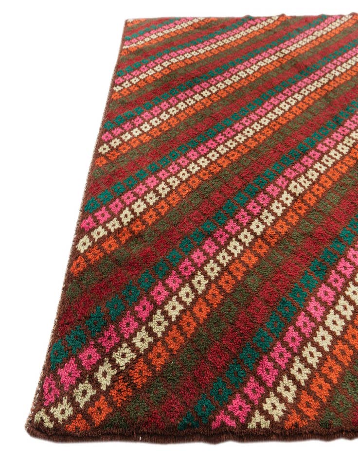 Detail image of  4' 10 x 6' 6  Hand Knotted Balouch Wool Rug