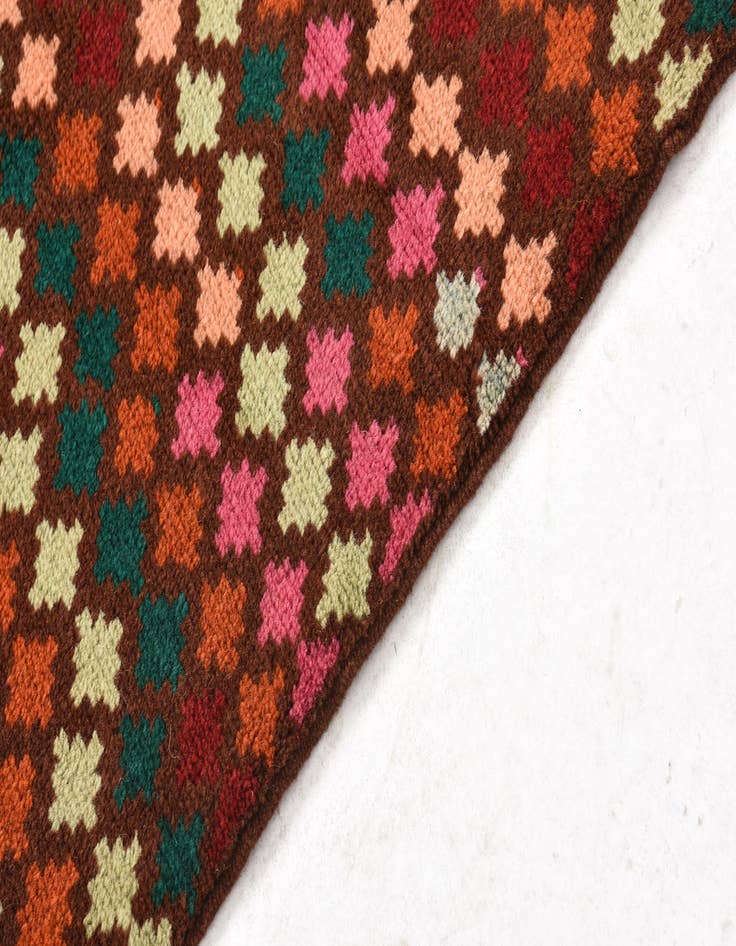 Detail image of  2' 3 x 3'  Hand Knotted Balouch Wool Rug