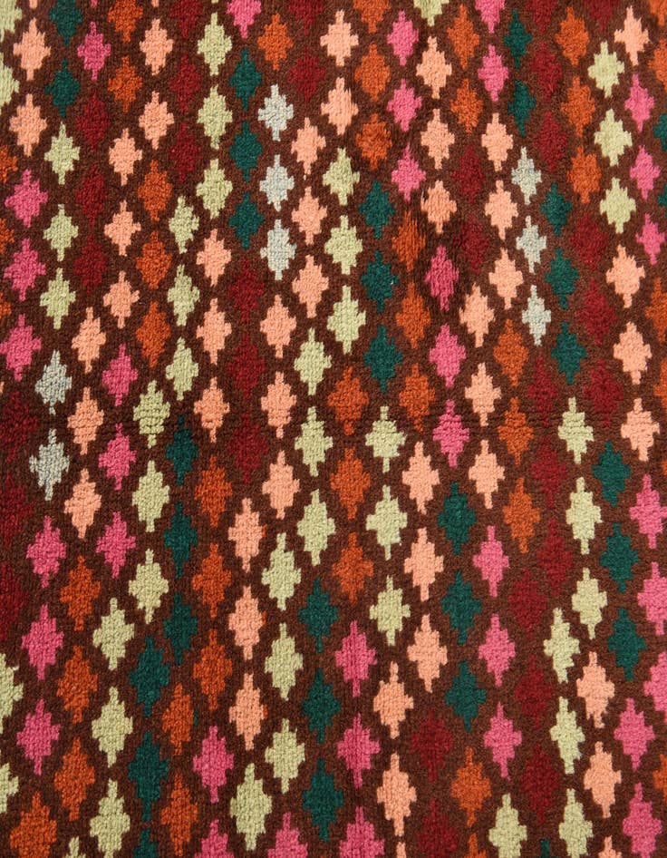 Detail image of  2' 3 x 3'  Hand Knotted Balouch Wool Rug