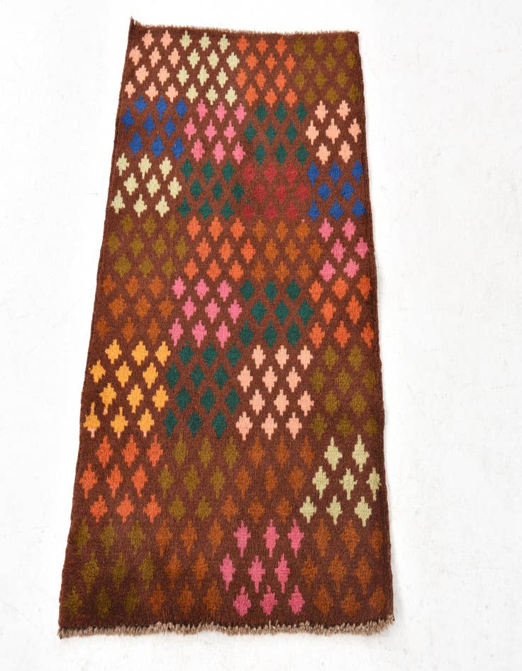 Detail image of  2' 1 x 3'  Hand Knotted Balouch Wool Rug