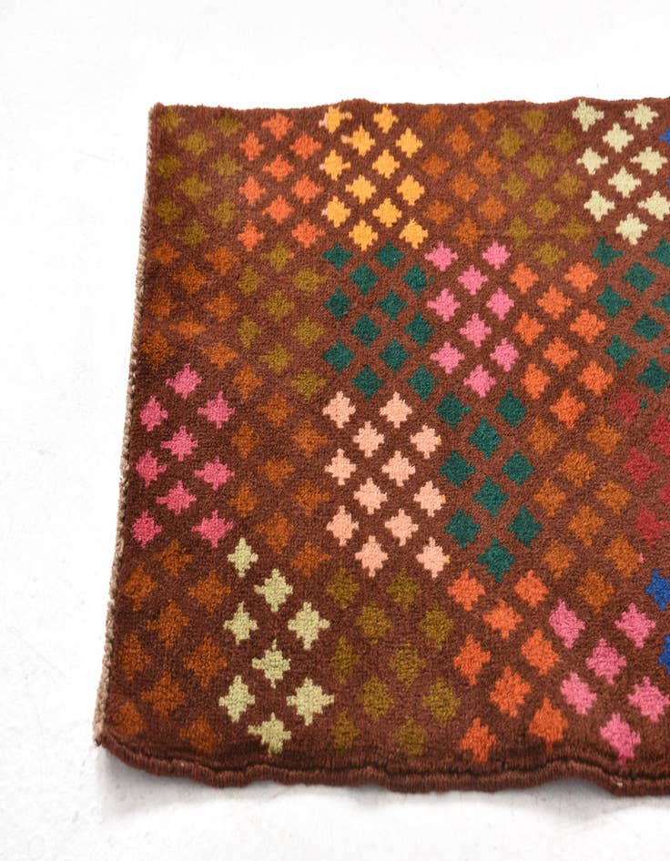 Detail image of  2' 1 x 3'  Hand Knotted Balouch Wool Rug