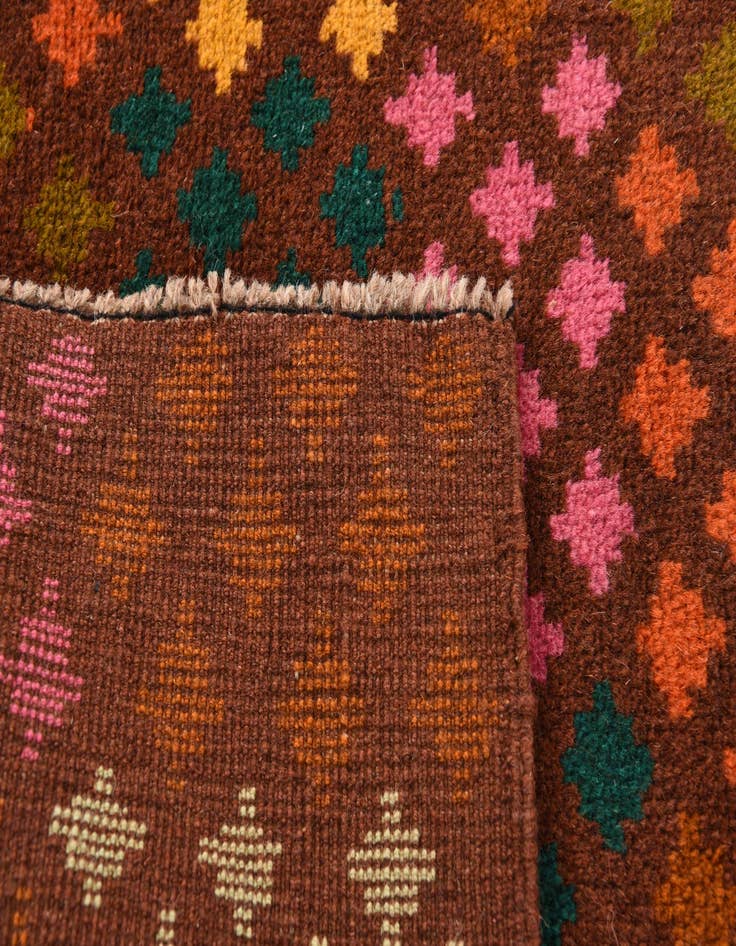 Detail image of  2' 1 x 3'  Hand Knotted Balouch Wool Rug