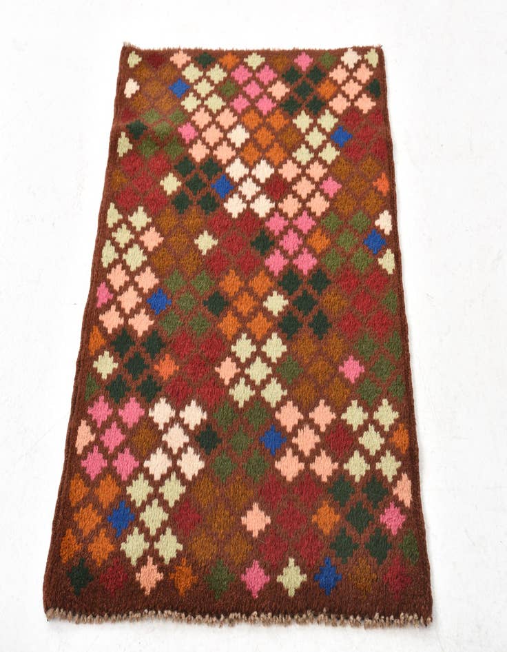 Detail image of  2' 1 x 2' 11  Hand Knotted Balouch Wool Rug