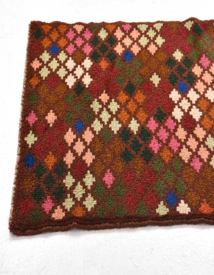 Detail image of  2' 1 x 2' 11  Hand Knotted Balouch Wool Rug