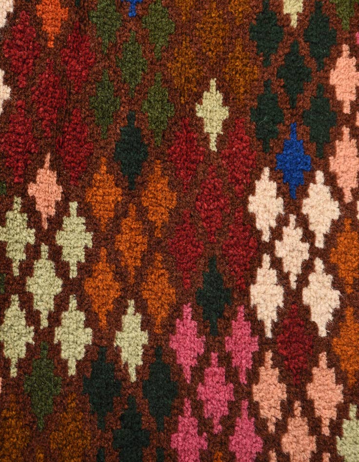 Detail image of  2' 1 x 2' 11  Hand Knotted Balouch Wool Rug