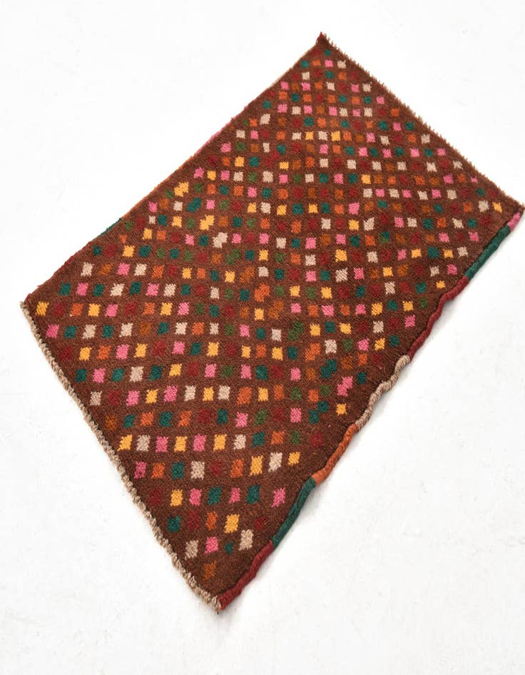 Detail image of  2' x 2' 11  Hand Knotted Balouch Wool Rug