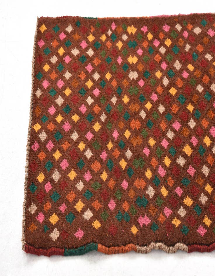 Detail image of  2' x 2' 11  Hand Knotted Balouch Wool Rug